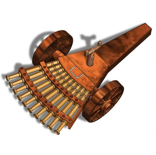 12-ти ствольная пушка Леонардо да Винчи конструктор-макет