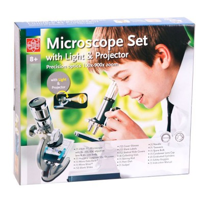 Микроскоп детский 100x-900x со светом и проектором  Edu-Toys